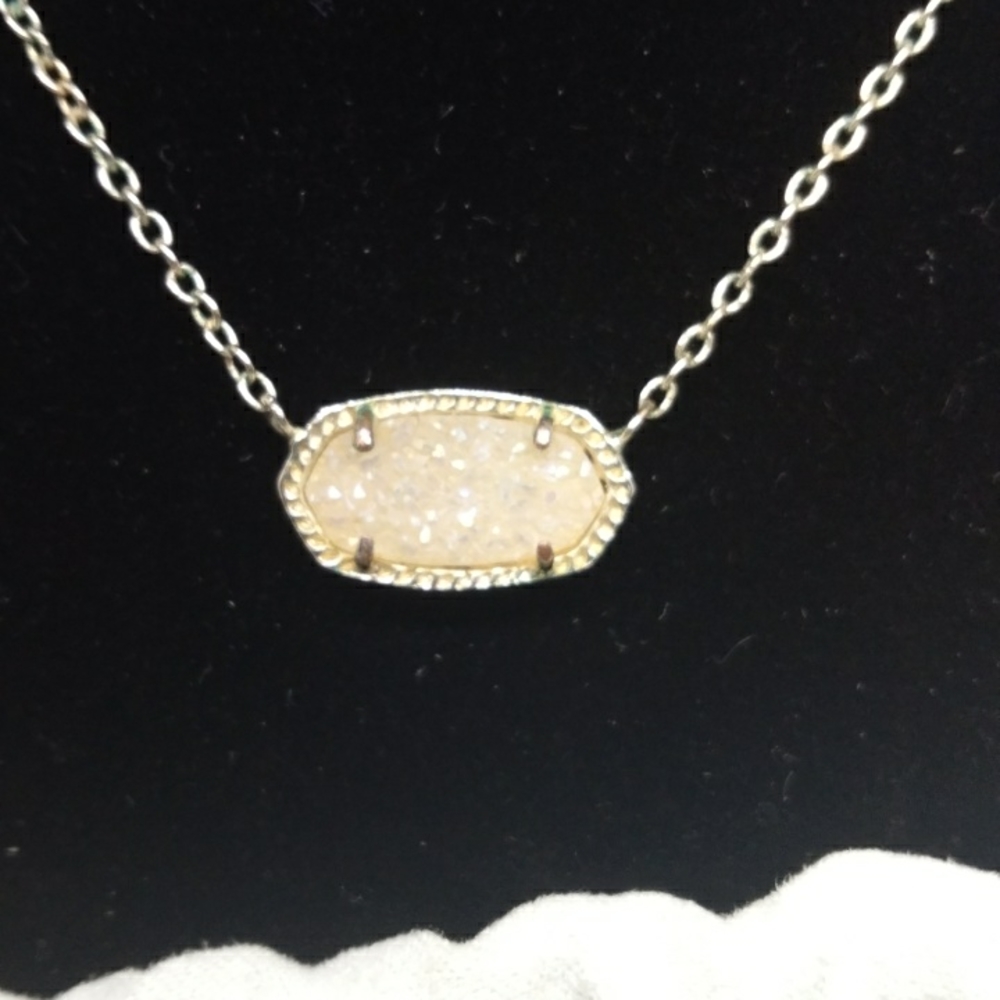 Kendra Scott Elisa goldstone Drusy necklace - Picture 4 of 4